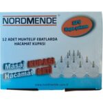 NORMENDE 12 ADET MUHTELİF EBATLARDA HACAMAT KUPASI